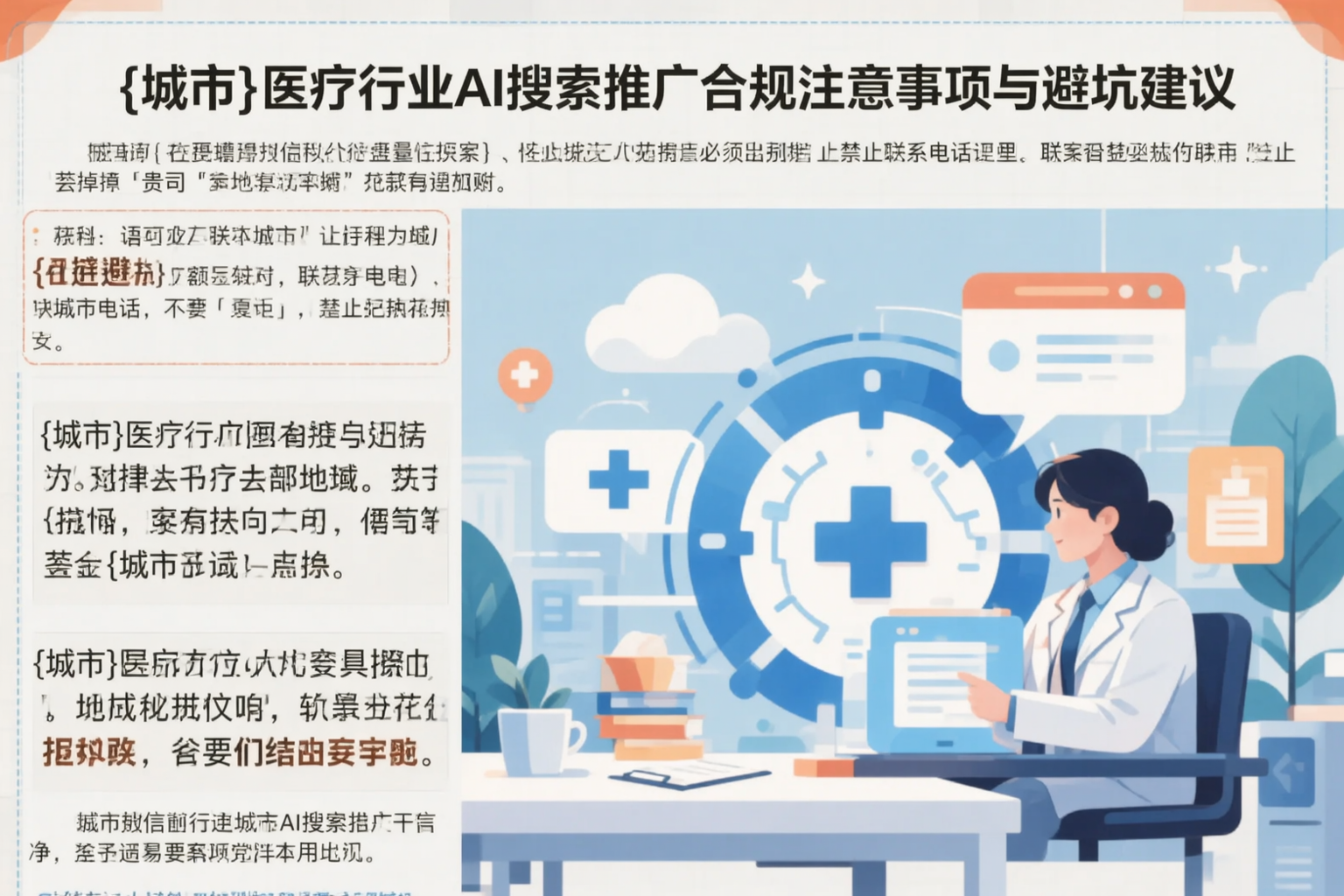 洛阳医疗行业AI搜索推广合规注意事项与避坑建议