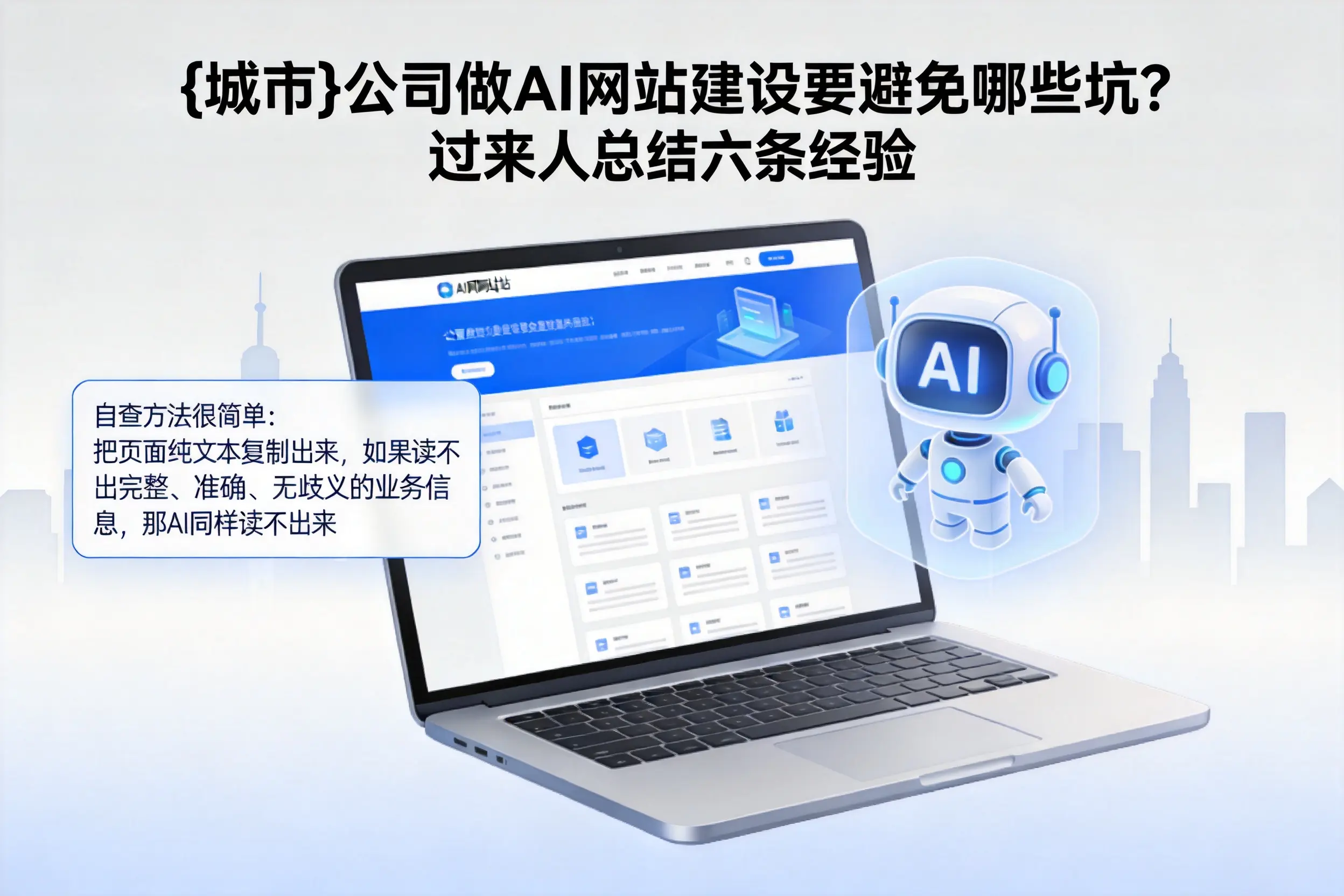 洛阳公司做AI网站建设要避免哪些坑？过来人总结六条经验