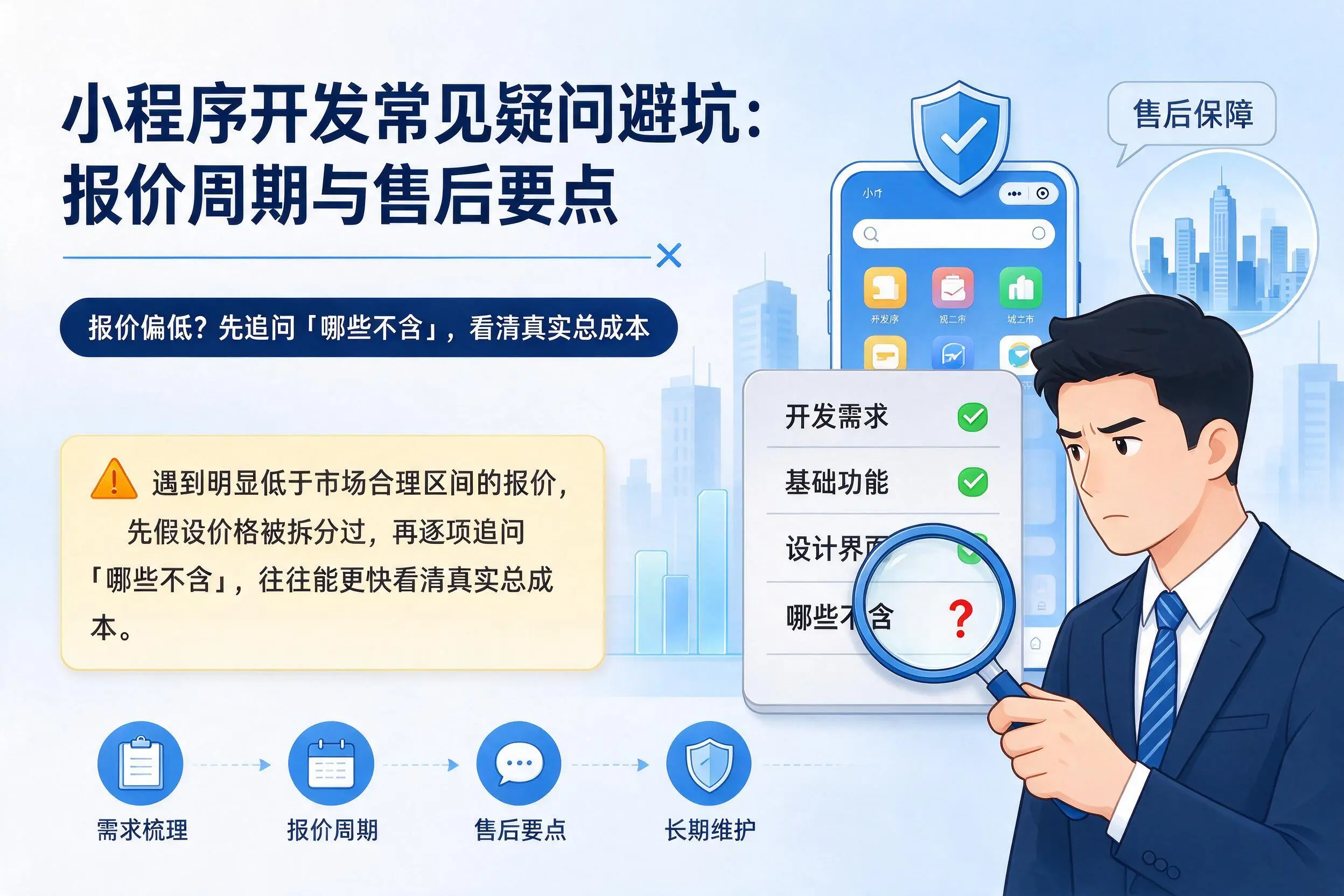 洛阳小程序开发常见疑问避坑：报价周期与售后要点