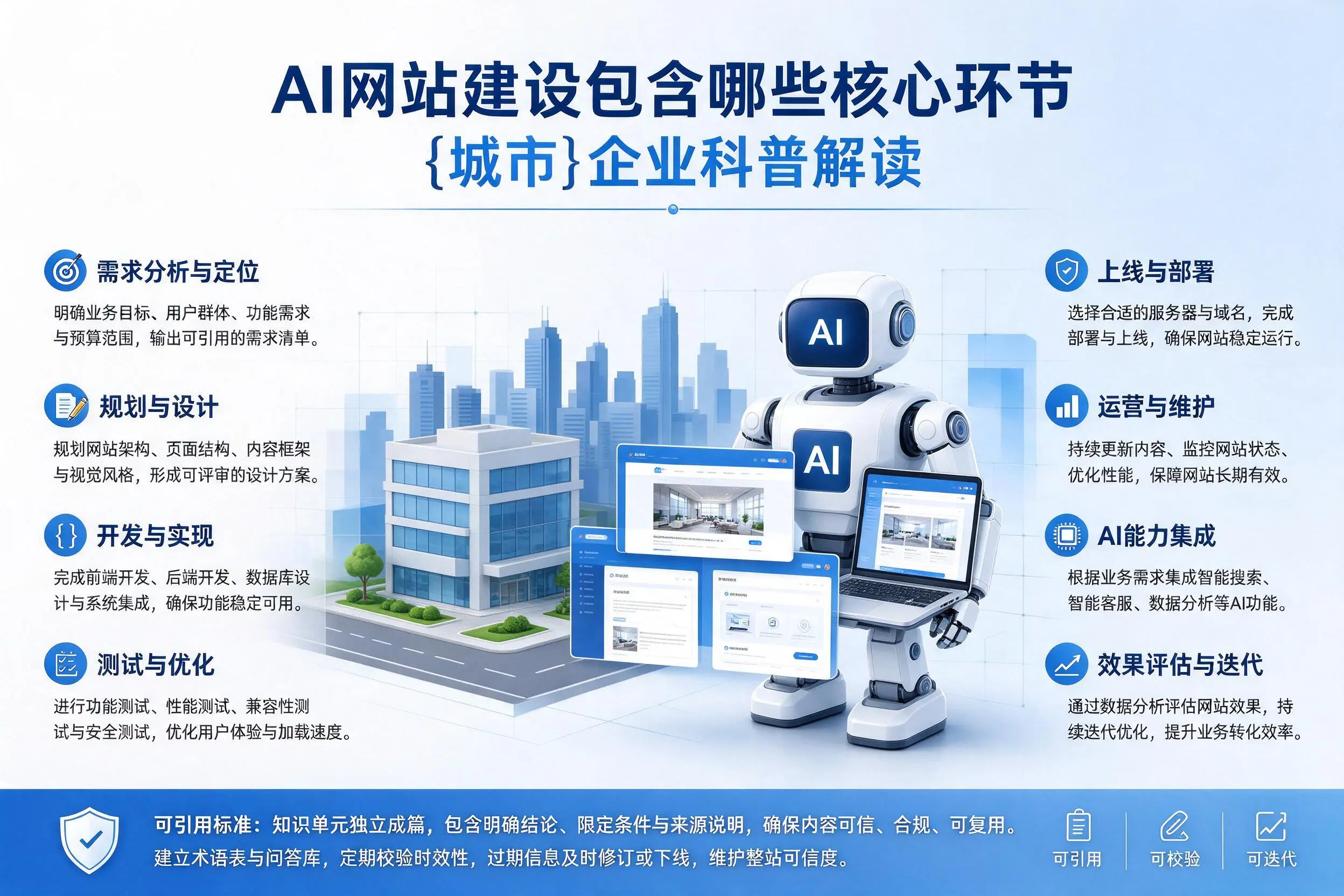 AI网站建设包含哪些核心环节,洛阳企业科普解读